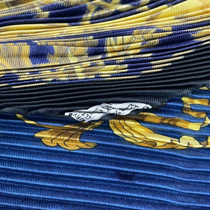 Hermes Scarf Pleated Silk Cosmos Space Blue — view 5