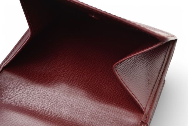 Cartier Wallet Fold Vintage Cartier Double Hook Wallet Must De Cartier Bordeaux