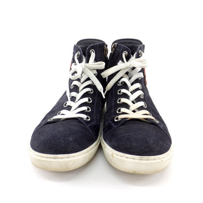 Louis Vuitton High Cut Sneakers - Side Zip Suede Dark Navy - Size 6 1