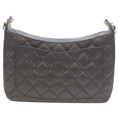 Chanel A20993 No 7 Black Caviar Skin Ghardware One Shoulder Bag Handbag Black