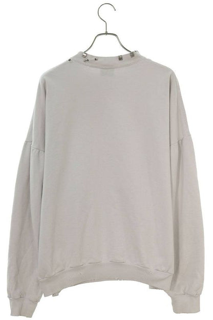 Balenciaga 23AW 762718 Tpvd9 Earrings Crew Neck Vintage Finish Sweatshirt Men's