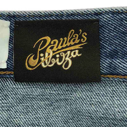 Loewe × Paula's Ibiza Paula's Ibiza Damaged Leather Patch Gradation Denim Pants