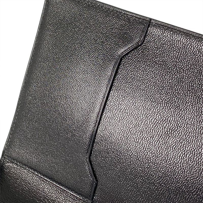 Hermes Bifold Billfold Black Wallet