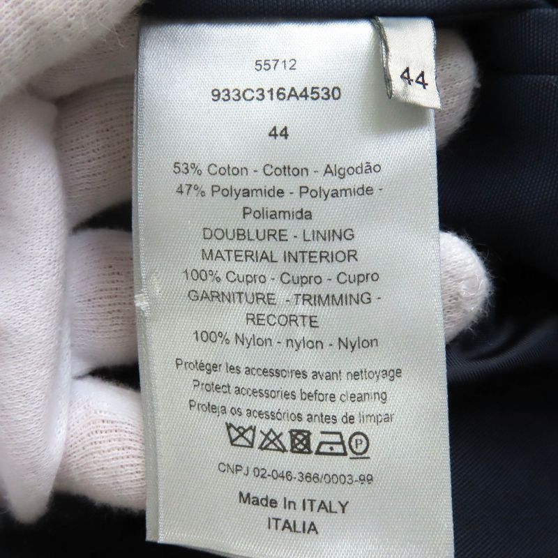 DIOR Homme DIOR Homme 933c316a4530 Cotton CD Buckle Hooded Hoodie Jacket Navy