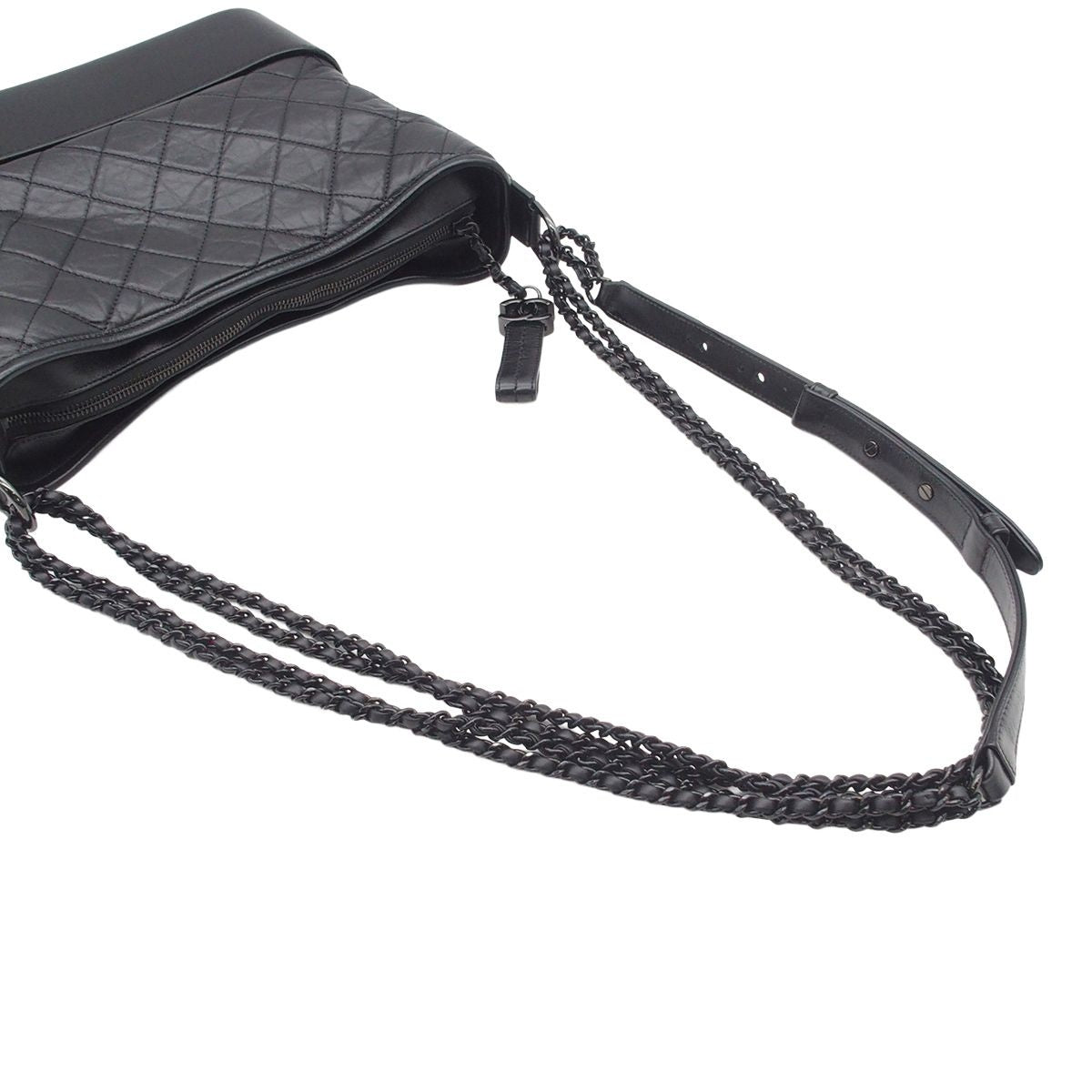 Chanel Chain Shoulder Bag Gabrielle de Chanel Large Black Calfskin — view 4