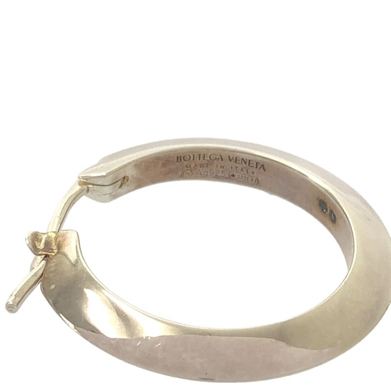 Bottega Veneta - Silver Hoop Earrings - Silver - Women