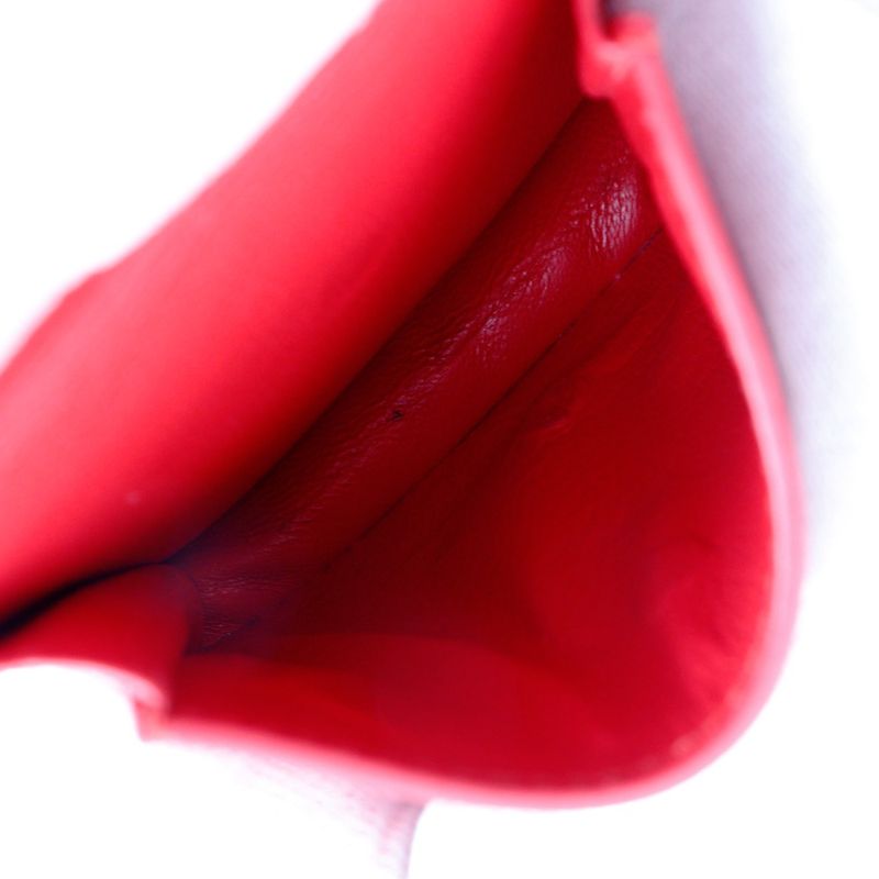 Balenciaga BB Logo 601474 Leather Red Ladies Fold Wallet