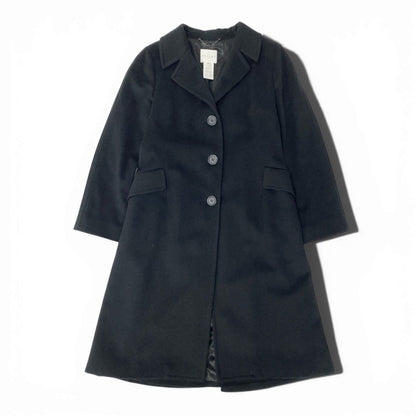 Celine Vintage Long Chest Star Coat Wool 40 Black — view 2