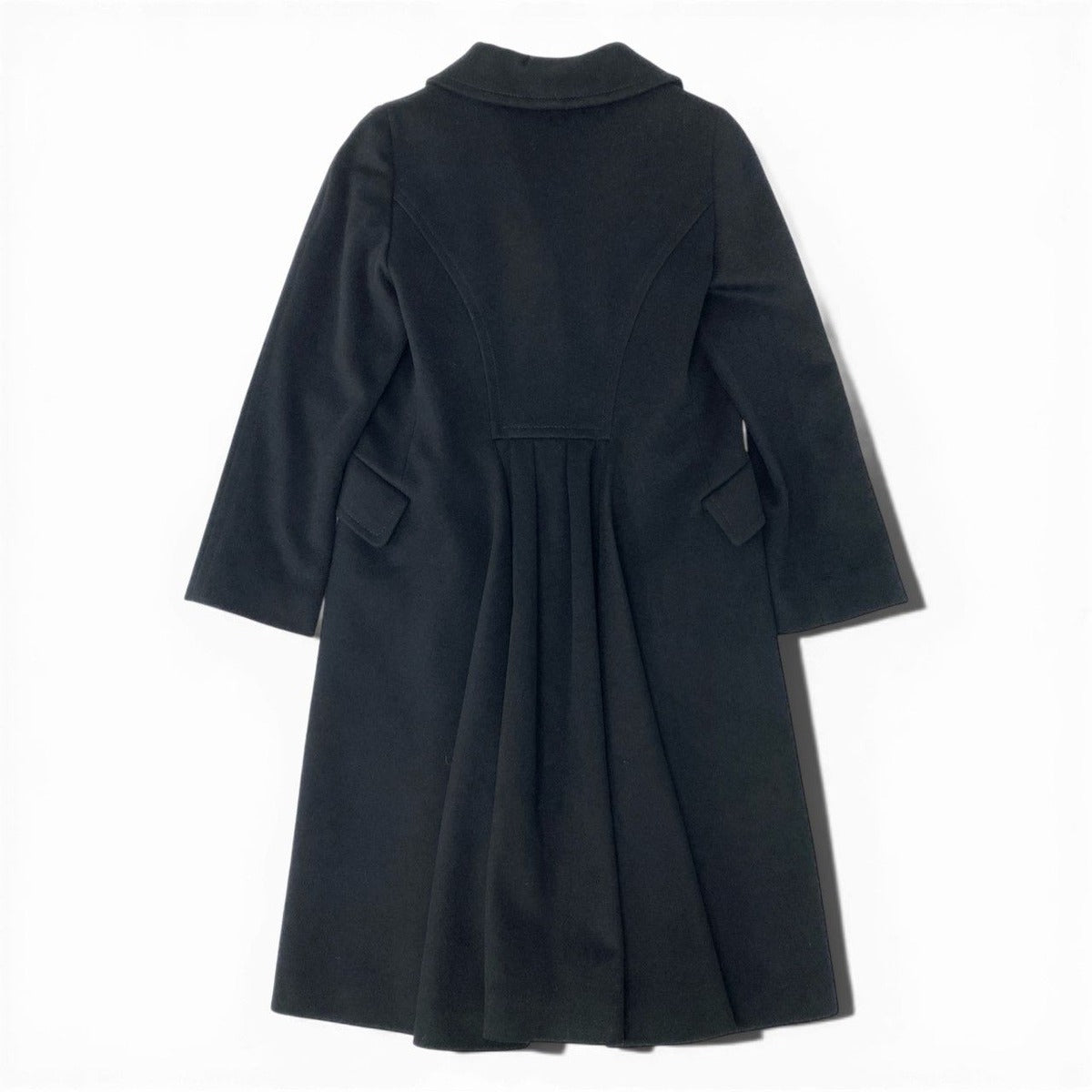 Celine Vintage Long Chest Star Coat Wool 40 Black — view 3