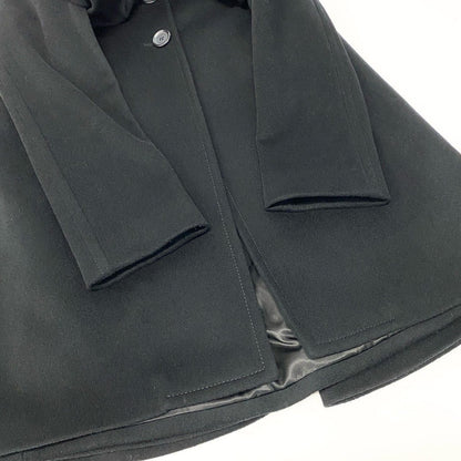 Celine Vintage Long Chest Star Coat Wool 40 Black — view 6