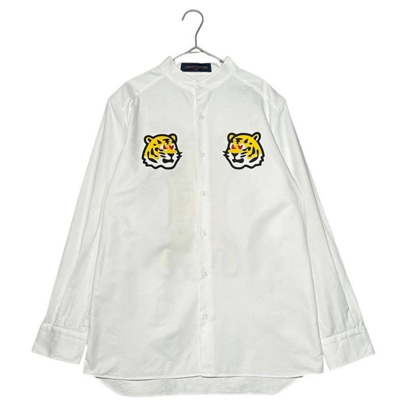 Louis Vuitton Nigo 22 SS Printed Tiger Mandarin Collar Long Sleeve Shirt