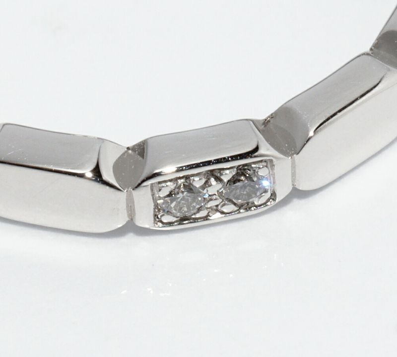 Chanel Pt950 Diamond 2P (approx 002ct) Première Promes Wedding Ring Width 25mm