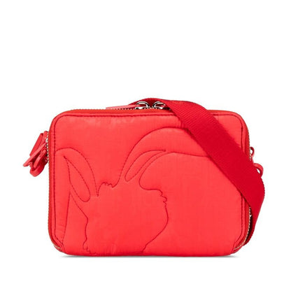 Dior Erl Trotter Mirage Quilted Rabbit Crossbody Shoulder Bag Red