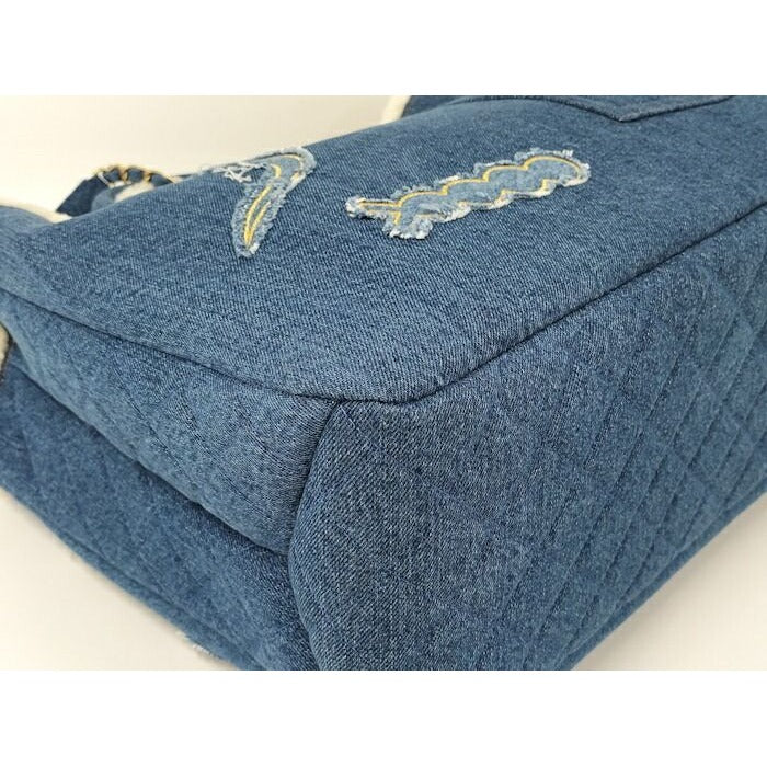 Chanel 2-Way Tote Bag Shopping Denim Blue As0759 — view 3