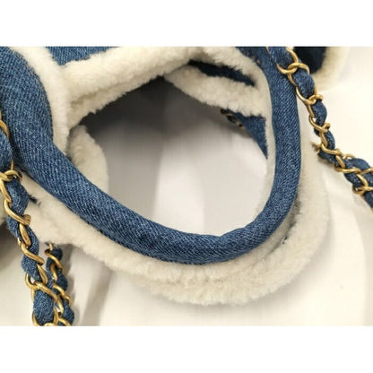 Chanel 2-Way Tote Bag Shopping Denim Blue As0759 — view 5