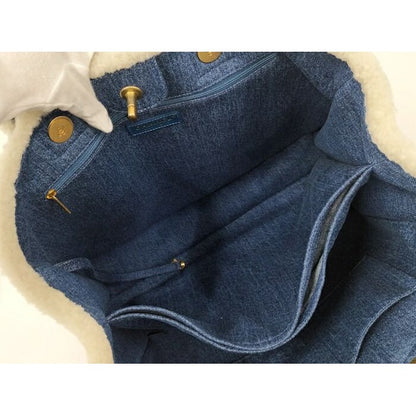 Chanel 2-Way Tote Bag Shopping Denim Blue As0759 — view 8