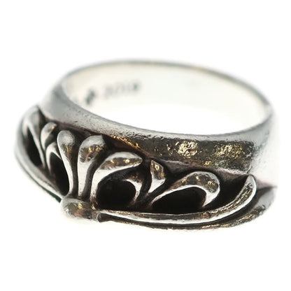Chrome Hearts Half Classic Floral Cross Ring Silver