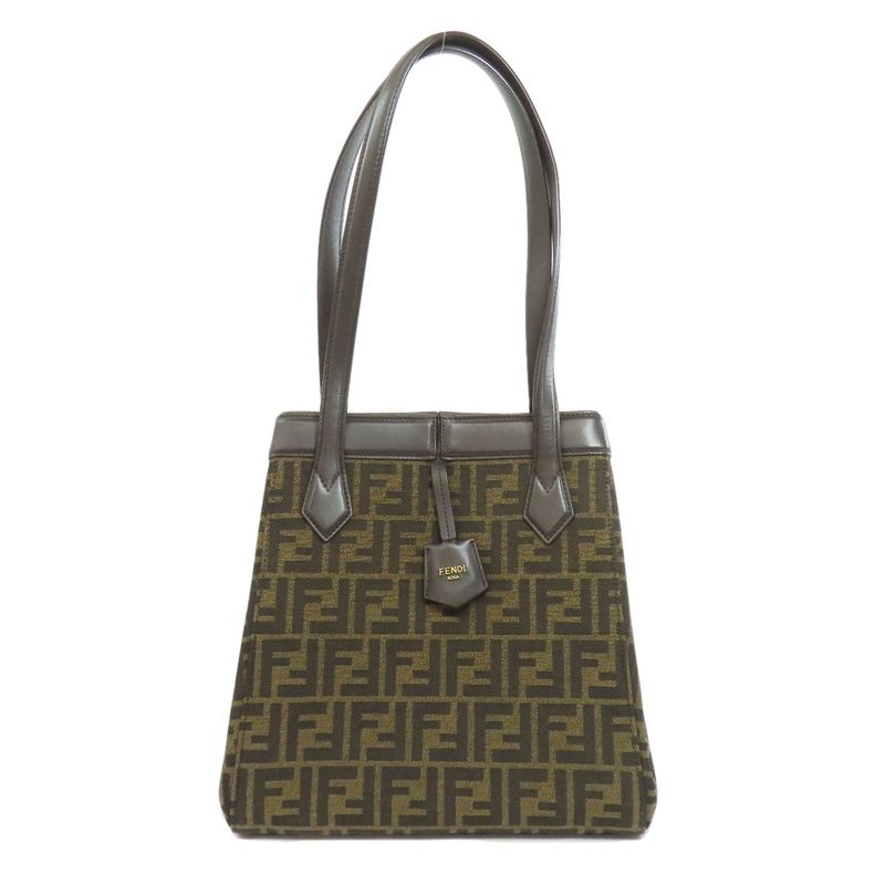 Fendi Origami Medium Zucca Pattern Tote Bag Canvas Women