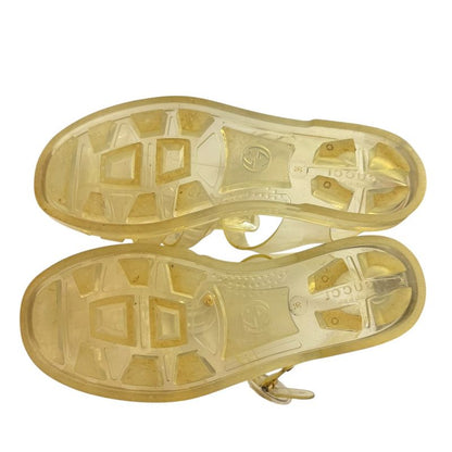 Good Gucci GG Marmont Rubber Sandals Size 36 Approx 23cm (9.06in) Clear Ladies