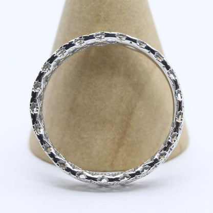 #19 Gucci Diamantissima 18K White Gold 750 Ring 24-2954