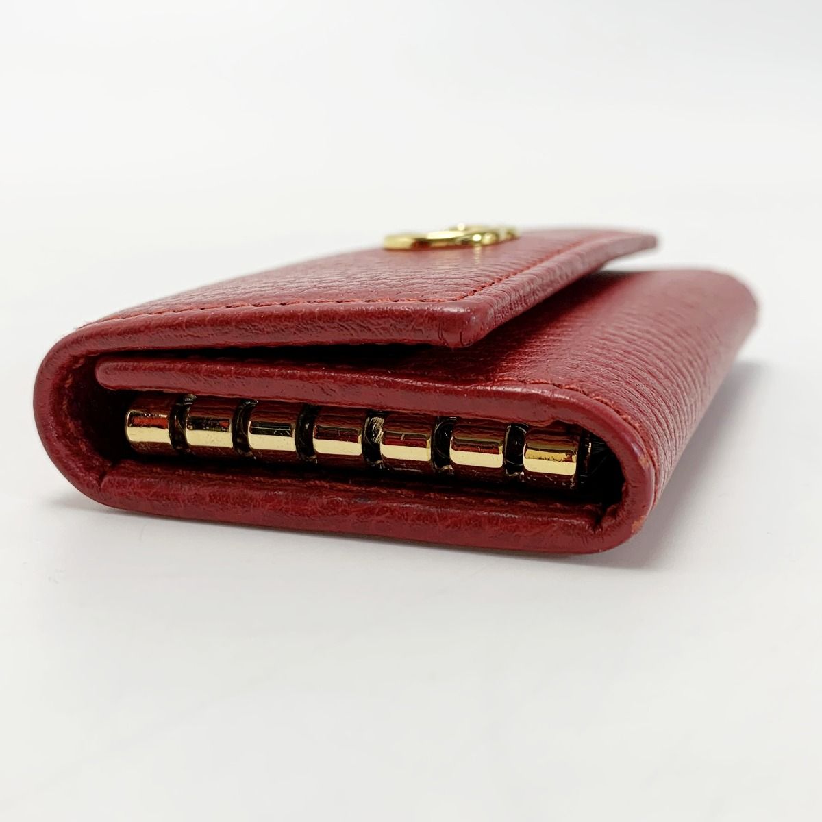 Gucci Petitmarmont Leather 456118 Red Key Case Key Holder