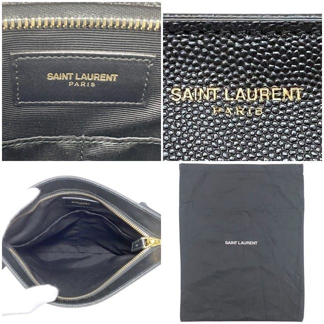 Saint Laurent Shoulder Bag Black 326858 Excellent Condition Leather Preowned