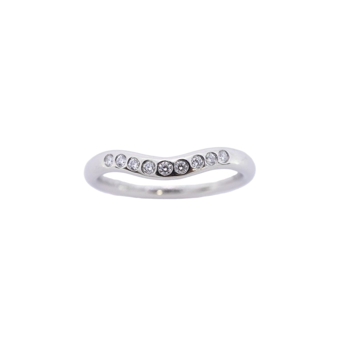 Tiffany & Co Ring T Cube Band Platinum Diamond — view 2