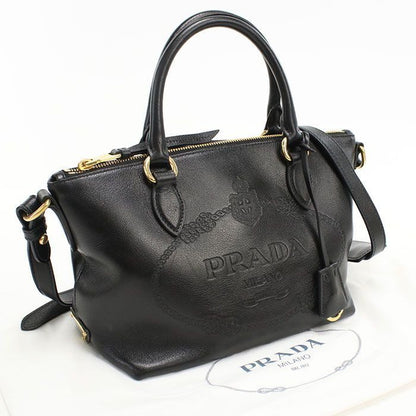 Prada 2-Way Handbag Leather