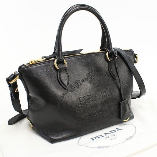 Prada 2-Way Handbag Leather