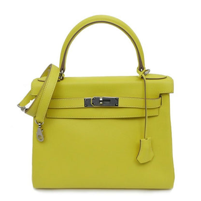 Hermes Kelly 28 Lime Silver Hardware Eva-color-d Engraved Internal
