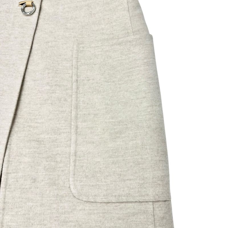 Hermes Outer Cashmere Beige Long Vest Gilet