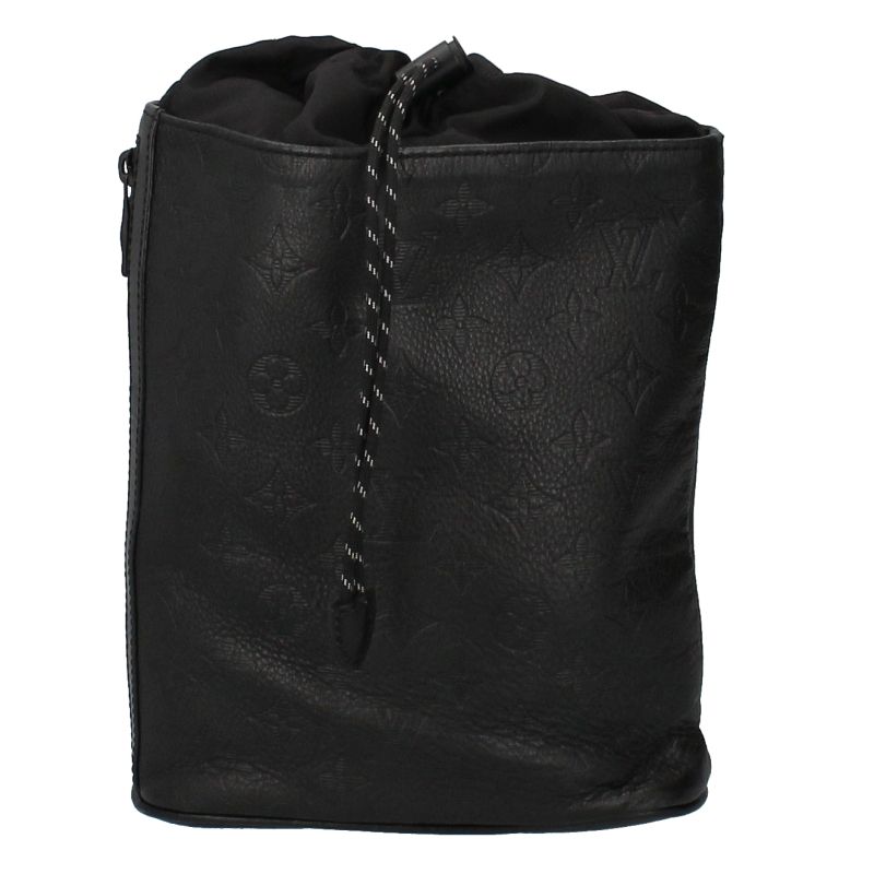 Louis Vuitton Chalk Su Ring Bag M44633 Monogram Shadow Women's Body Bag Noir