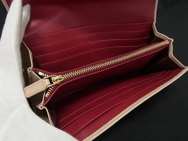 Bvlgari PVC Fold Long Wallet Coin Purse Wallets Billfold Ladies Beige