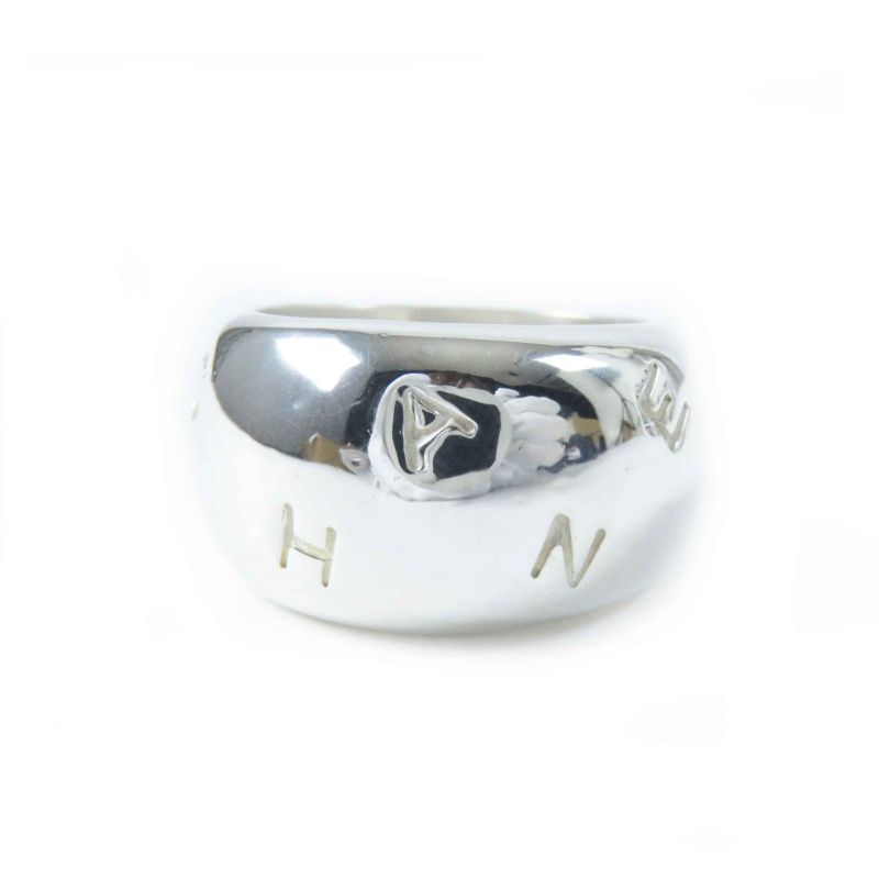 CHANEL Logo Ring / Ring Ag925 Silver No.13 With Storage Bag Weight 15.1g Ladies