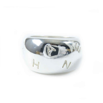 CHANEL Logo Ring / Ring Ag925 Silver No.13 With Storage Bag Weight 15.1g Ladies