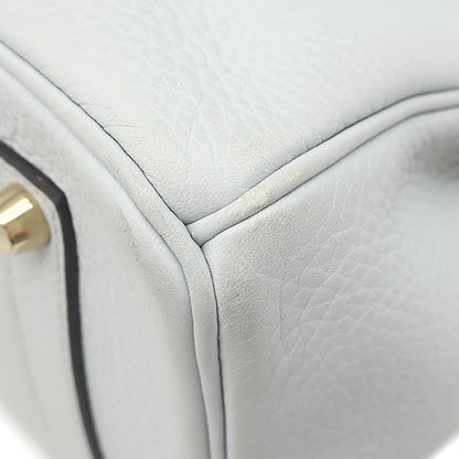 Hermes Handbag Birkin 35 Togo Blue Pale Gold Hardware Light Blue C Engraved