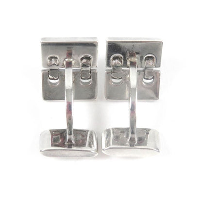 Hermes Vintage Cufflinks Button Accessory Ag925 Silver With Box And Case Total