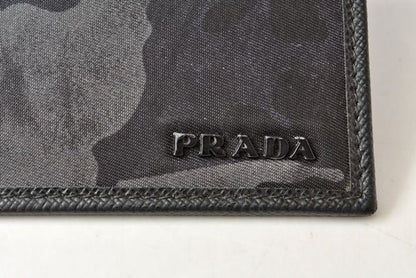 Prada Card Case Business Card Holder Men's 2m1149 Camouflage Black