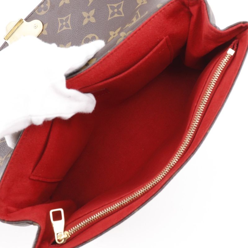 Louis Vuitton Saint Placide M43713 Monogram Canvas Threes Brown/red Ca2167