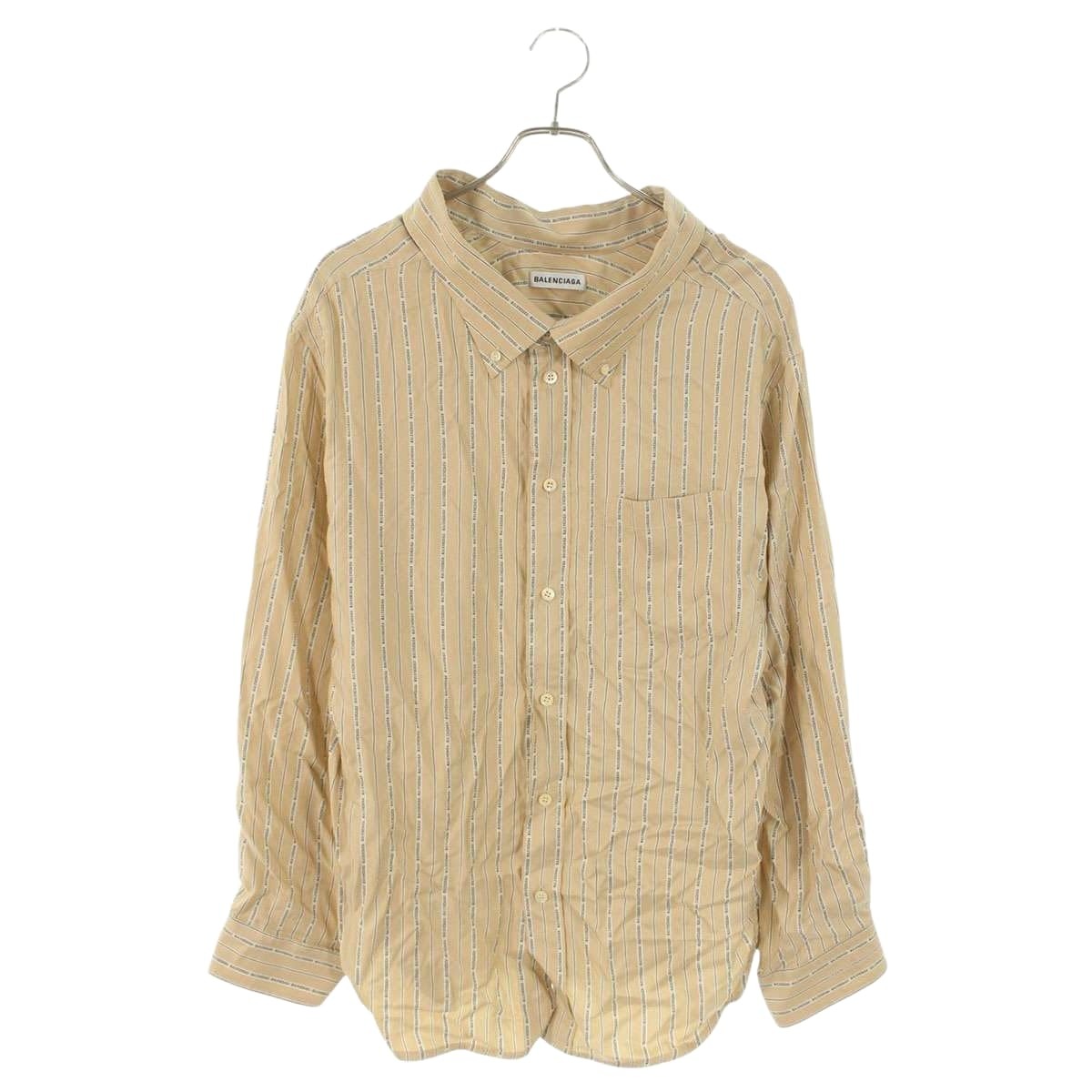 Balenciaga tdn 02 Logo Silk Long Sleeve Shirt 32