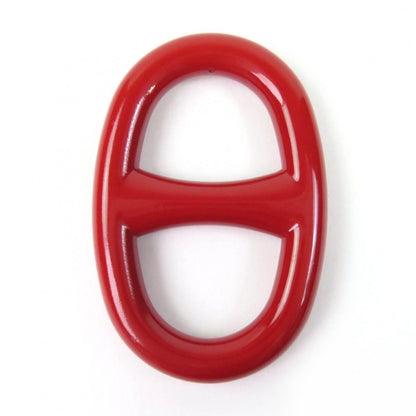 Hermes Metal Logo Chaine D'ancre Scarf Ring Red — view 3