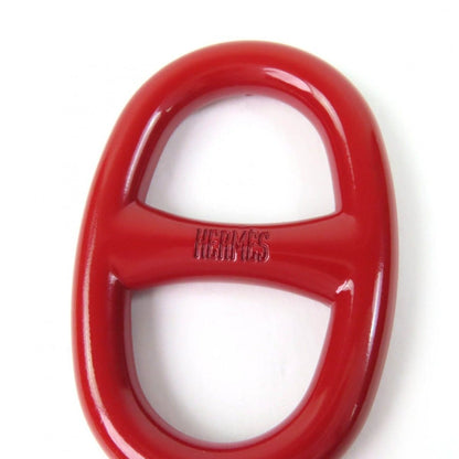 Hermes Metal Logo Chaine D'ancre Scarf Ring Red — view 6
