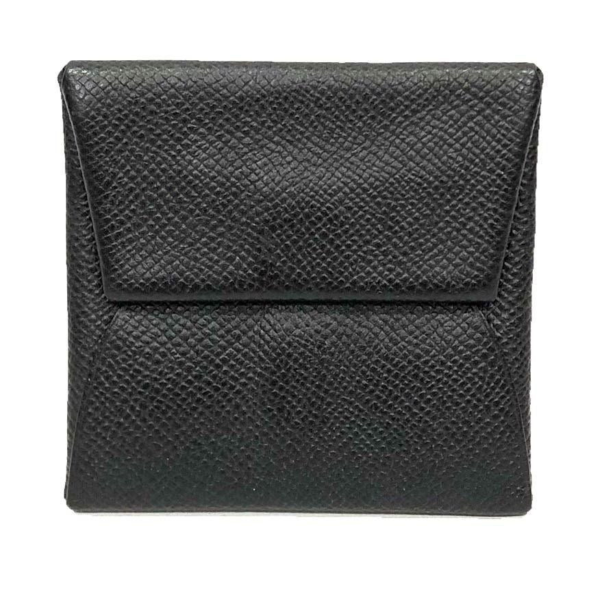 Hermes Bastia Coin Case Porte Monnaie Leather Black