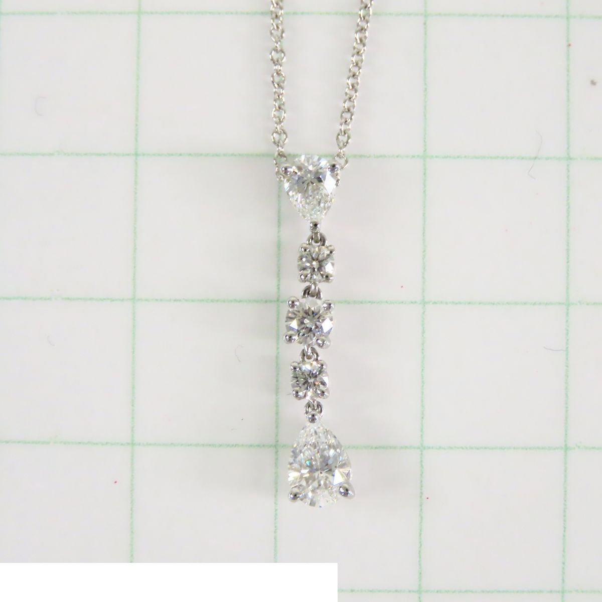 Tiffany & Co Swing Drop Diamond Pendant Platinum Necklace — view 7