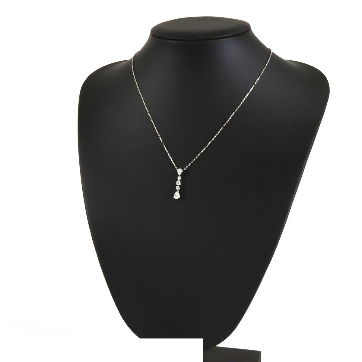 Tiffany & Co Swing Drop Diamond Pendant Platinum Necklace — view 8