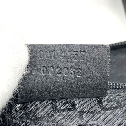 Gucci 001 4157 Shoulder Bag One Shoulder Canvas Leather Black Ladies Men