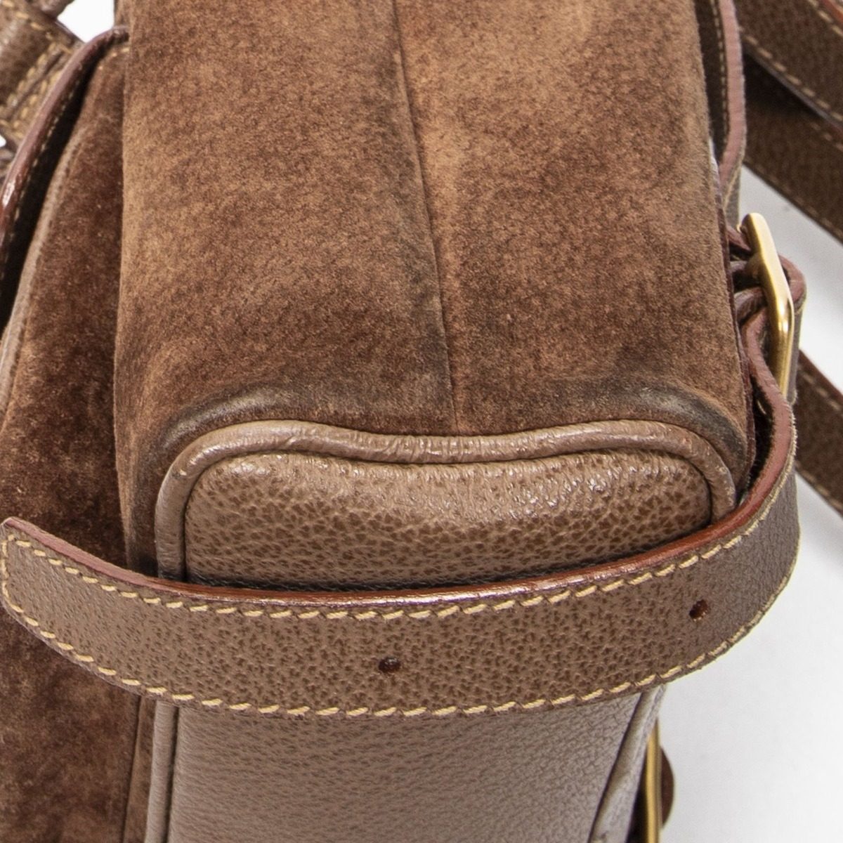 Gucci Mini Bamboo Backpack Brown Suede Leather — view 8