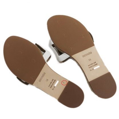 Hermes Espadrilles Sandals Famosa Size 36 White Natural Shoes — view 8