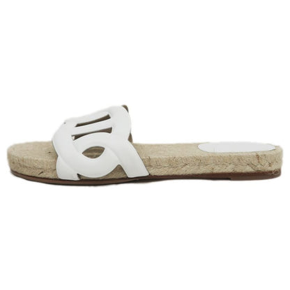 Hermes Espadrilles Sandals Famosa Size 36 White Natural Shoes