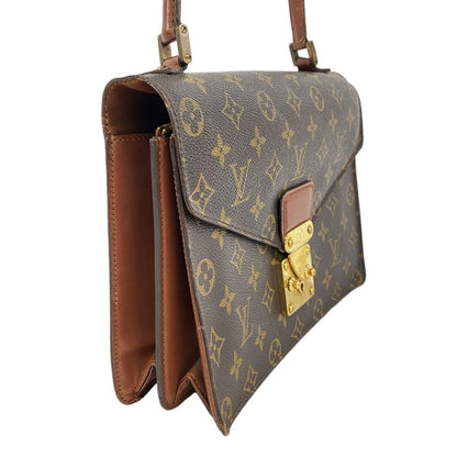 Louis Vuitton Handbag Monogram Concorde Brown — view 2